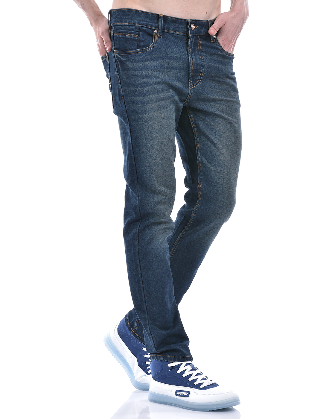 Numero Uno Men Solid Blue Jeans